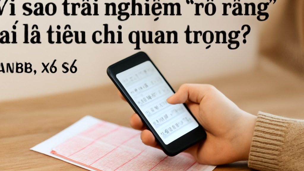 Minh họa: Vì sao trải nghiệm “rõ ràng” lại là tiêu chí quan trọng?